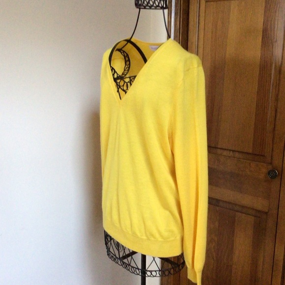 Eric Bompard Cashmere Sweater, XL, Yellow - Picture 5 of 6